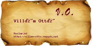 Villám Ottó névjegykártya